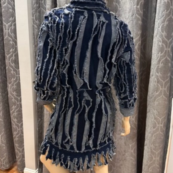 Samuel Dong Funky Fray Denim Duster - Picture 3 of 5